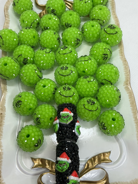 20mm grinch rhinestones