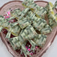 Cross and flowers silicone bow