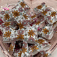 Colorful flower silicone bow