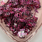 Pink swirl glitter cheetah bow