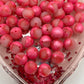 15mm Pink swirl glitter shiny beads SOLD INDIVIDUALLY!