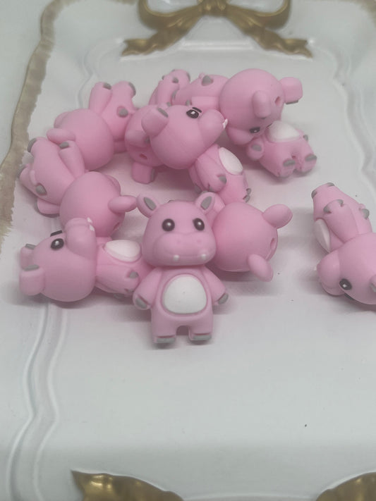 Light pink 3d hippo